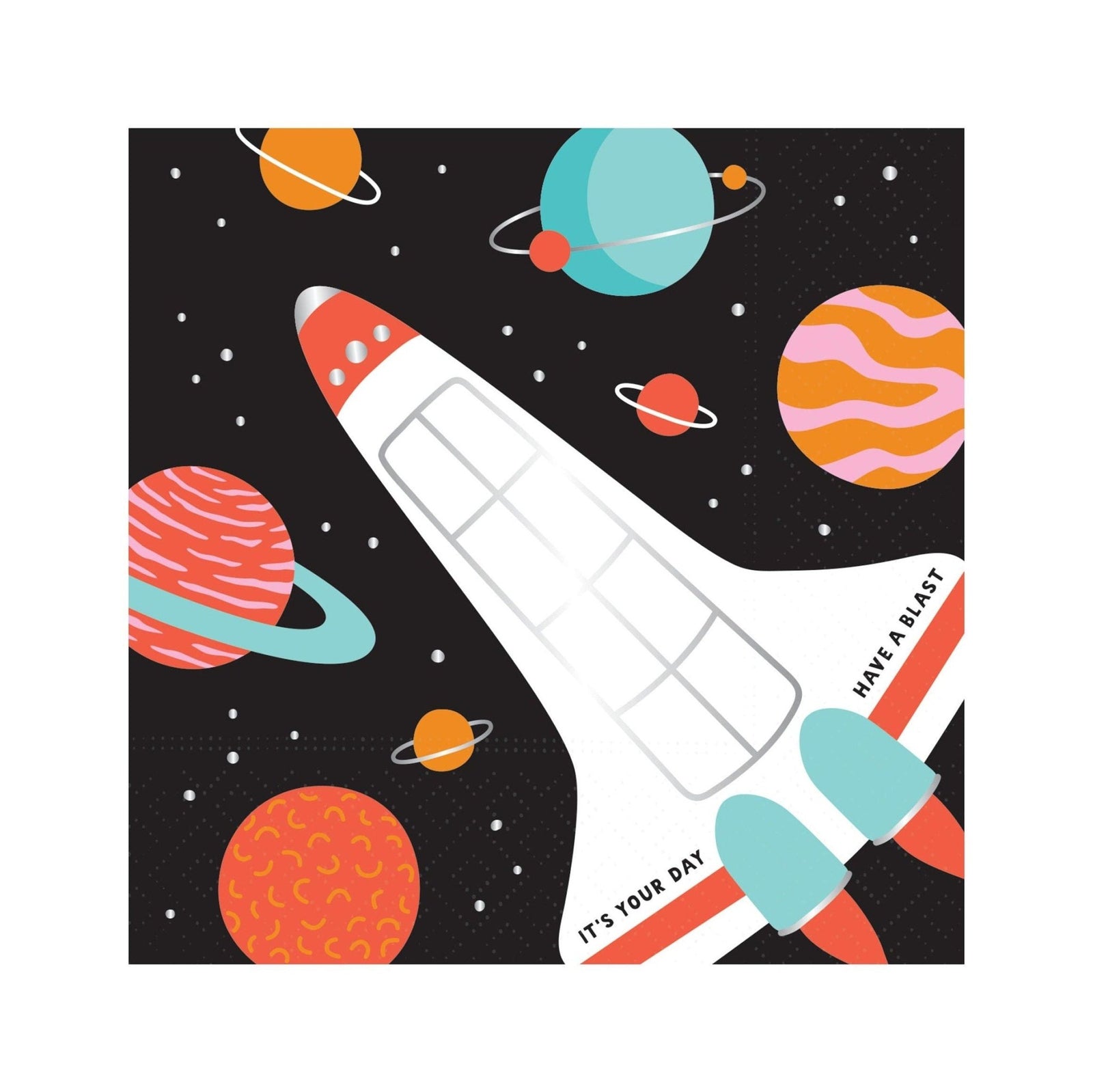 Space Party Beverage Napkins - Stesha Party