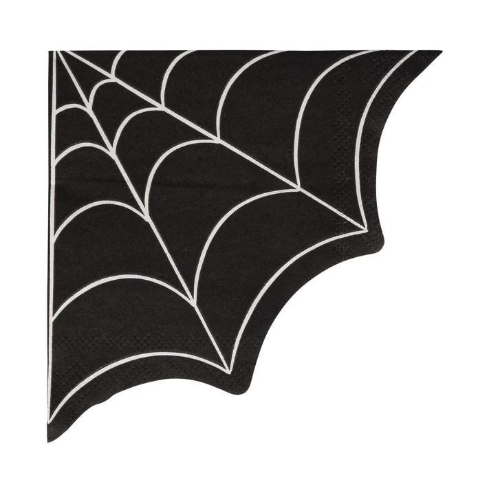 Spider Web Halloween Napkins 24ct - Stesha Party