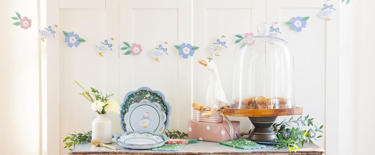 Spring Blue Goose Banner - Stesha Party