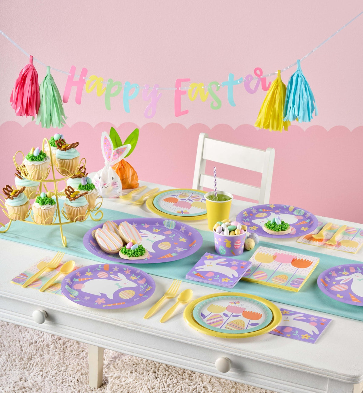 Spring Easter Bunny Plates - Stesha Party