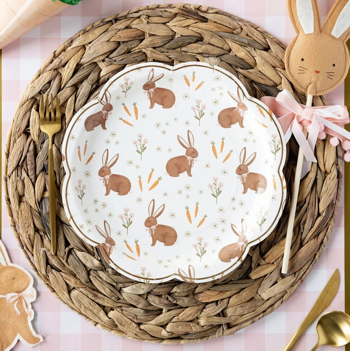 Springtime Bunny & Carrot Plates - Stesha Party