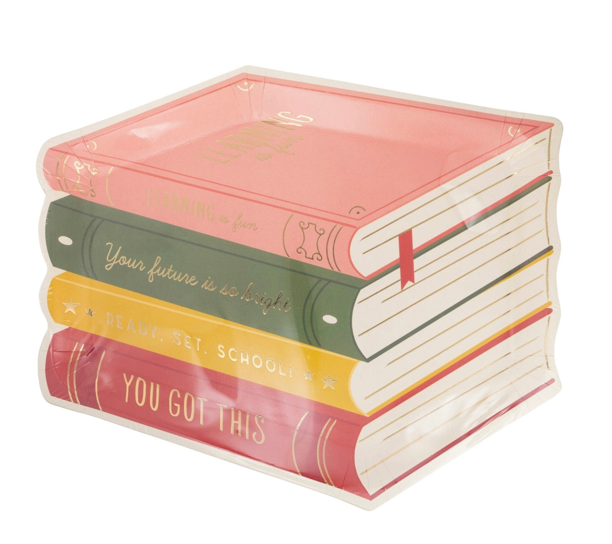 Stack of Books Paper Plates - Stesha Party