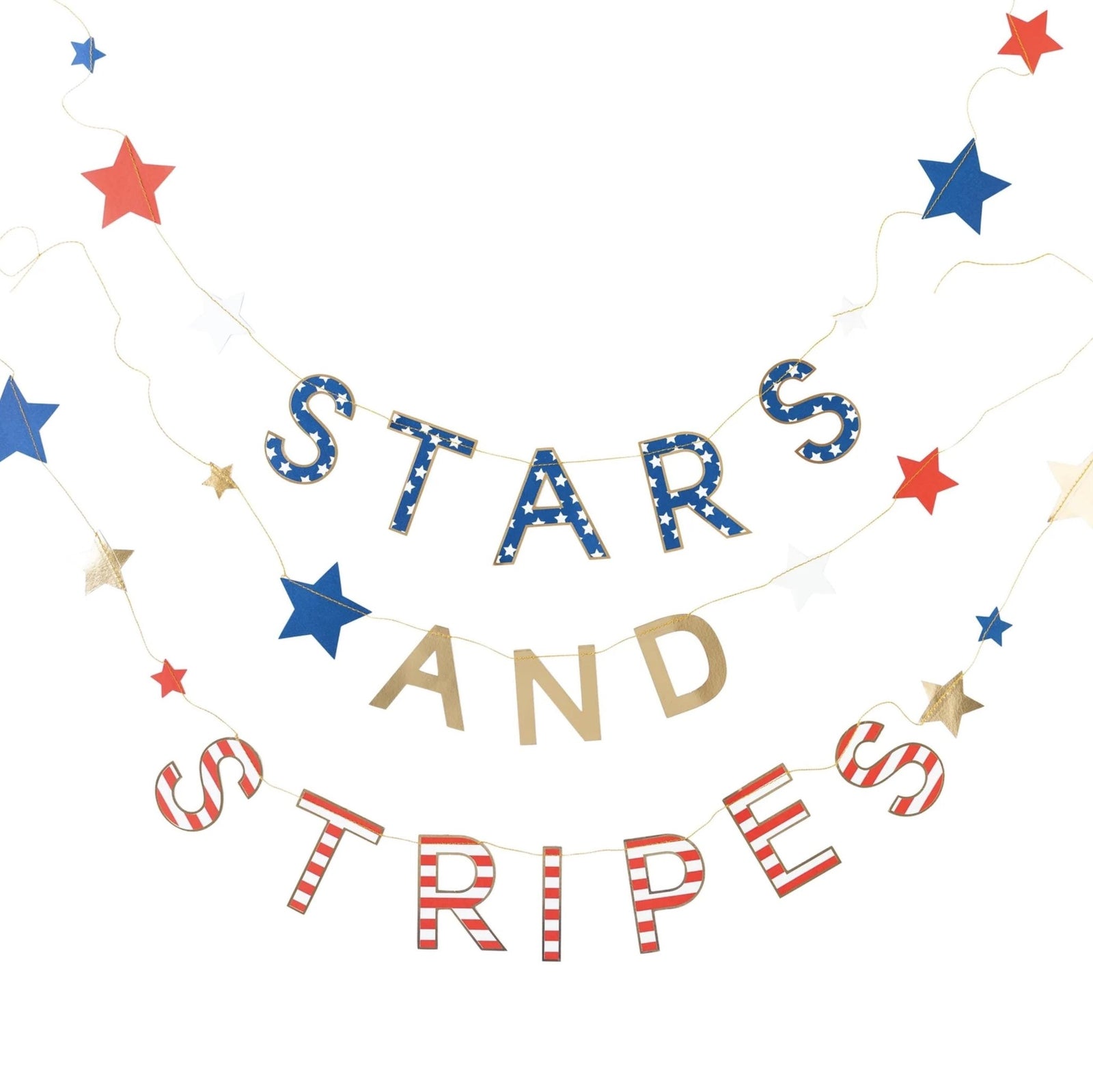 Stars & Stripes Party Banner Set - Stesha Party