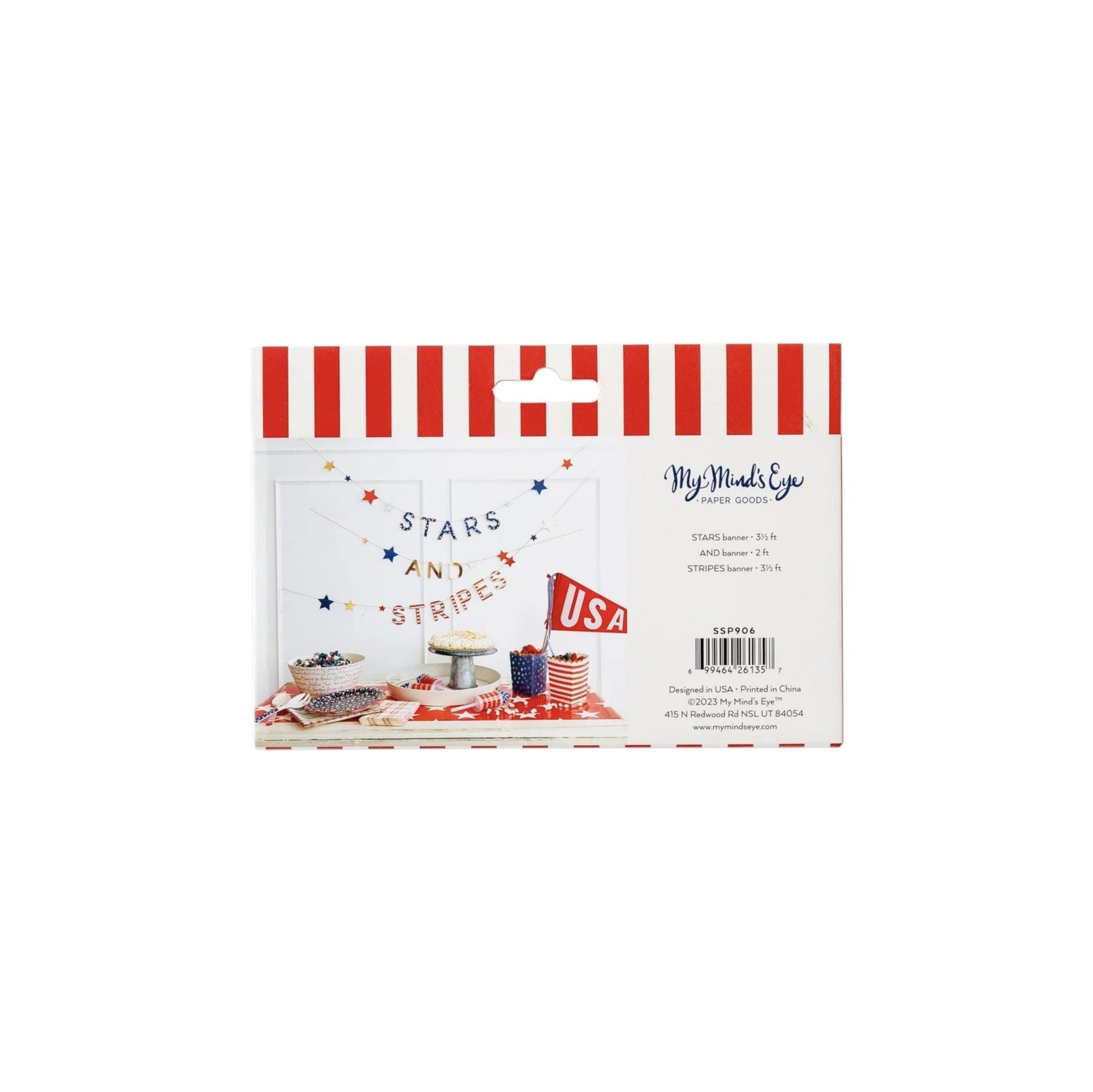 Stars & Stripes Party Banner Set - Stesha Party