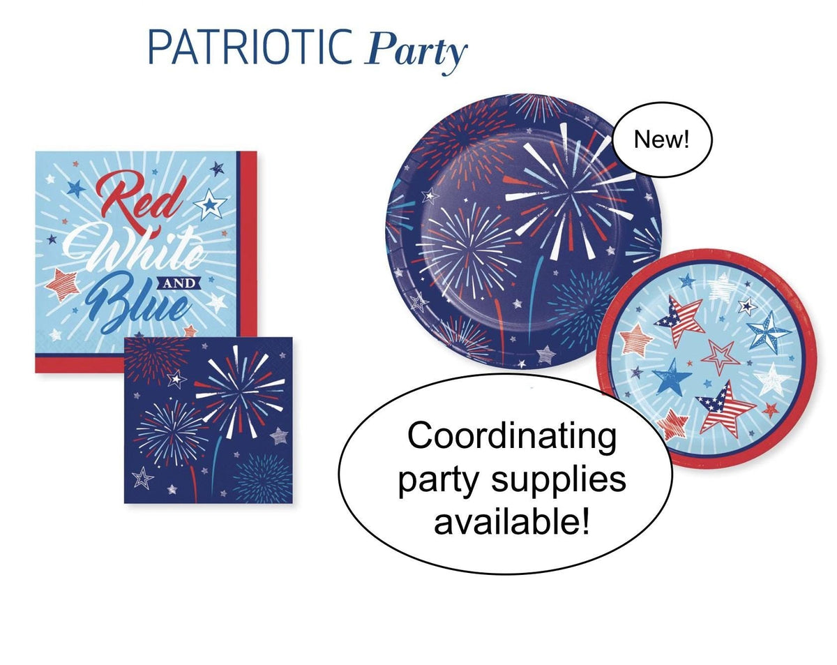 Stars & Stripes Party Paper Cake Plates 8ct - Stesha Party