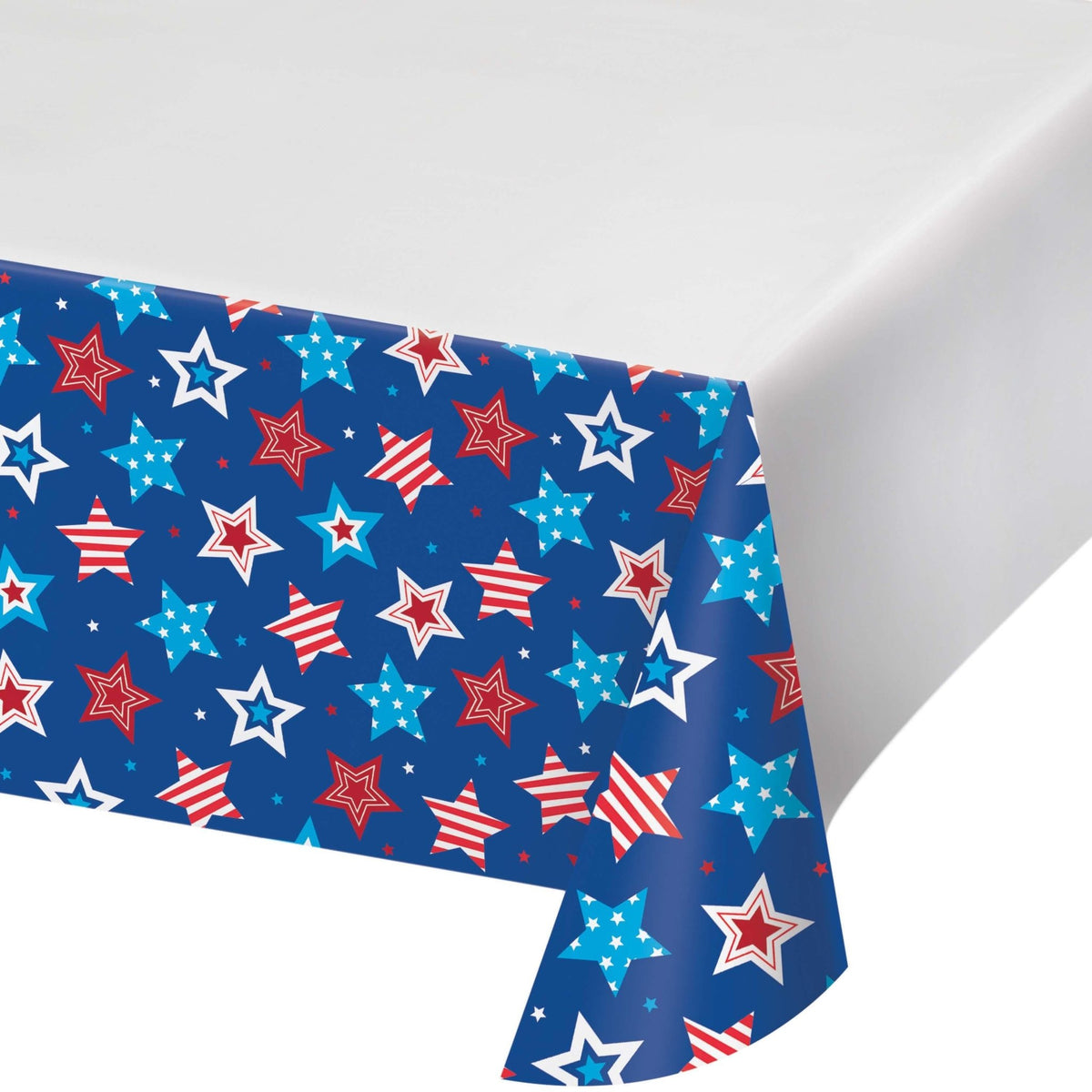 Stars &amp; Stripes Party Paper Table Cover - Stesha Party