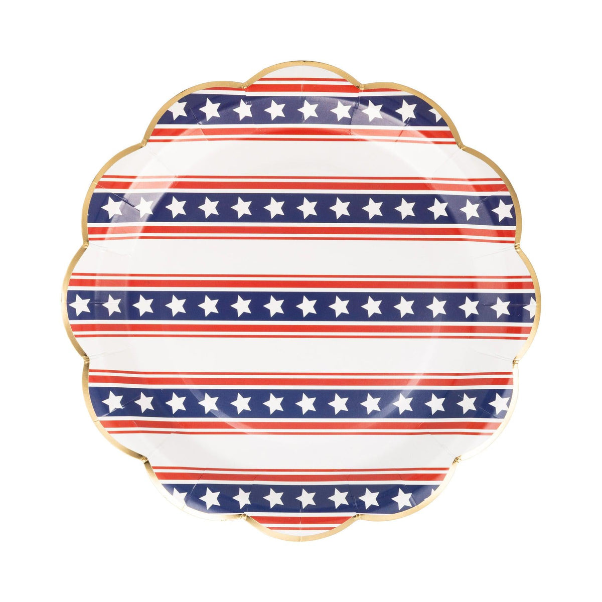 Stars &amp; Stripes Patriotic Dinner Plates 8ct - Stesha Party