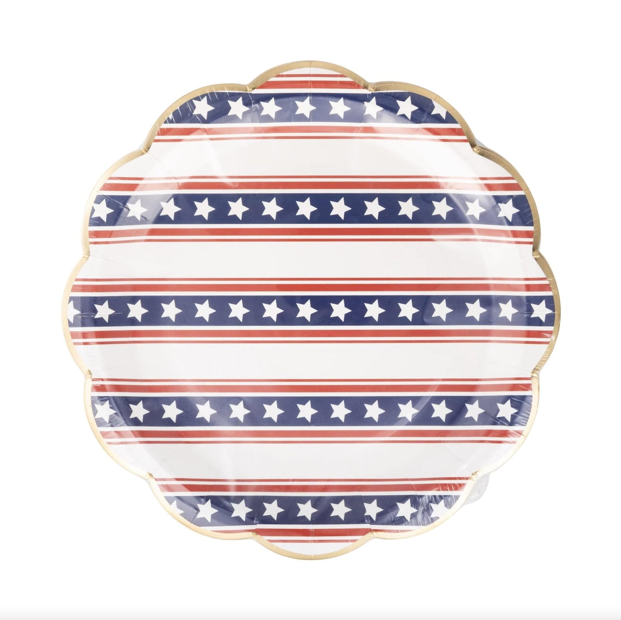 Stars & Stripes Patriotic Dinner Plates 8ct - Stesha Party