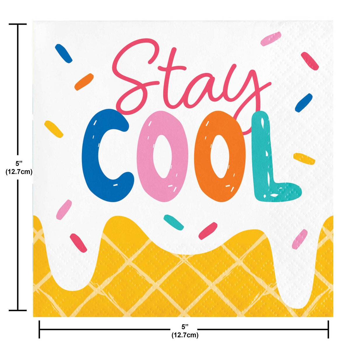 Stay Cool Ice Cream Party Napkins - Stesha Party