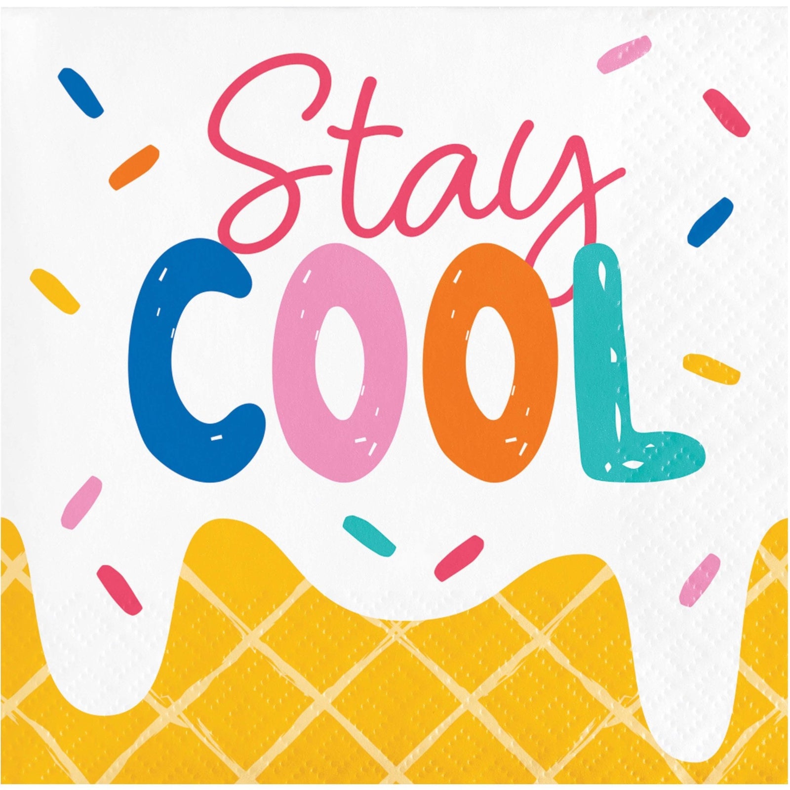 Stay Cool Ice Cream Party Napkins - Stesha Party