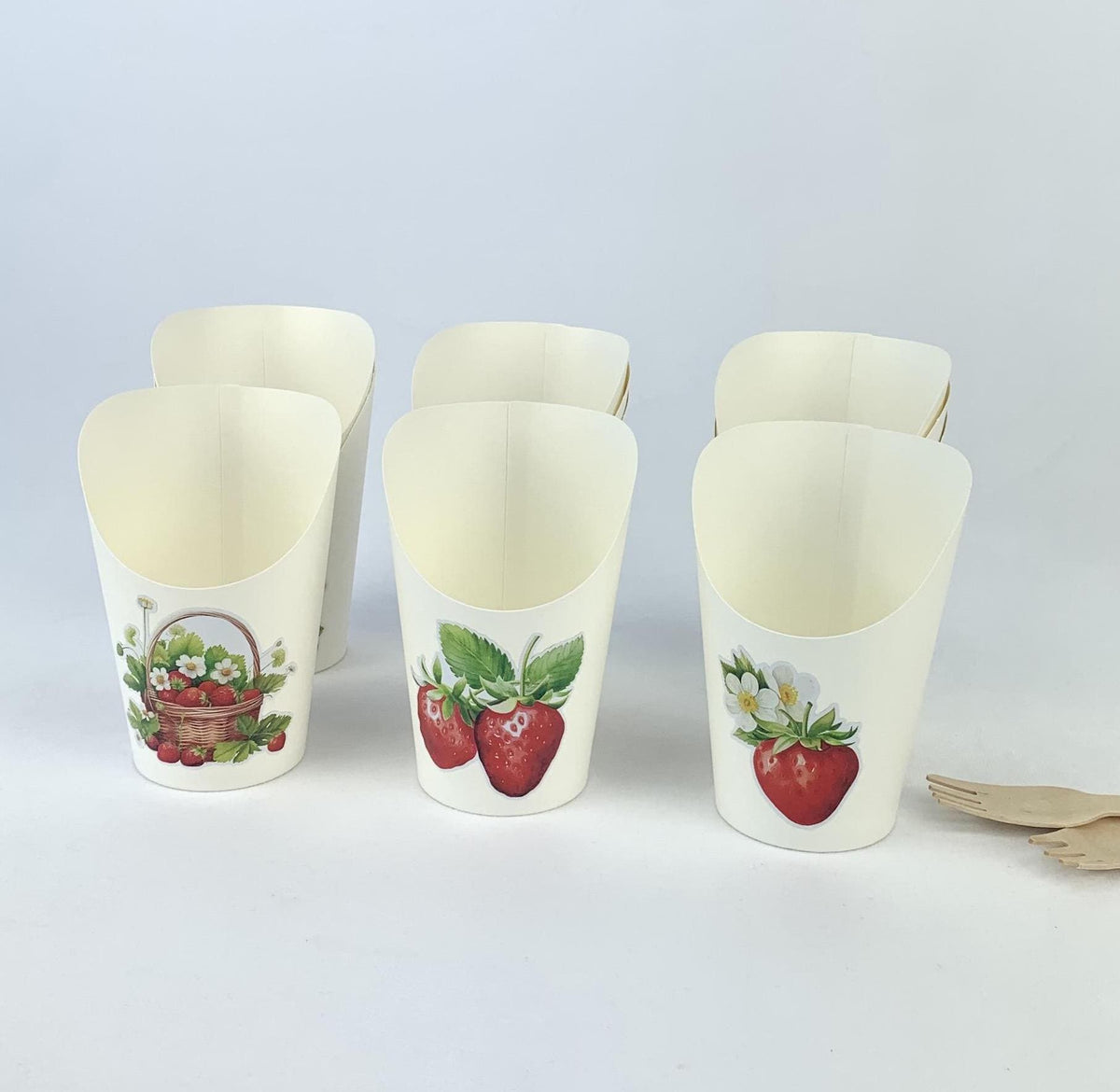 Strawberry Charcuterie Cups 12ct - Stesha Party
