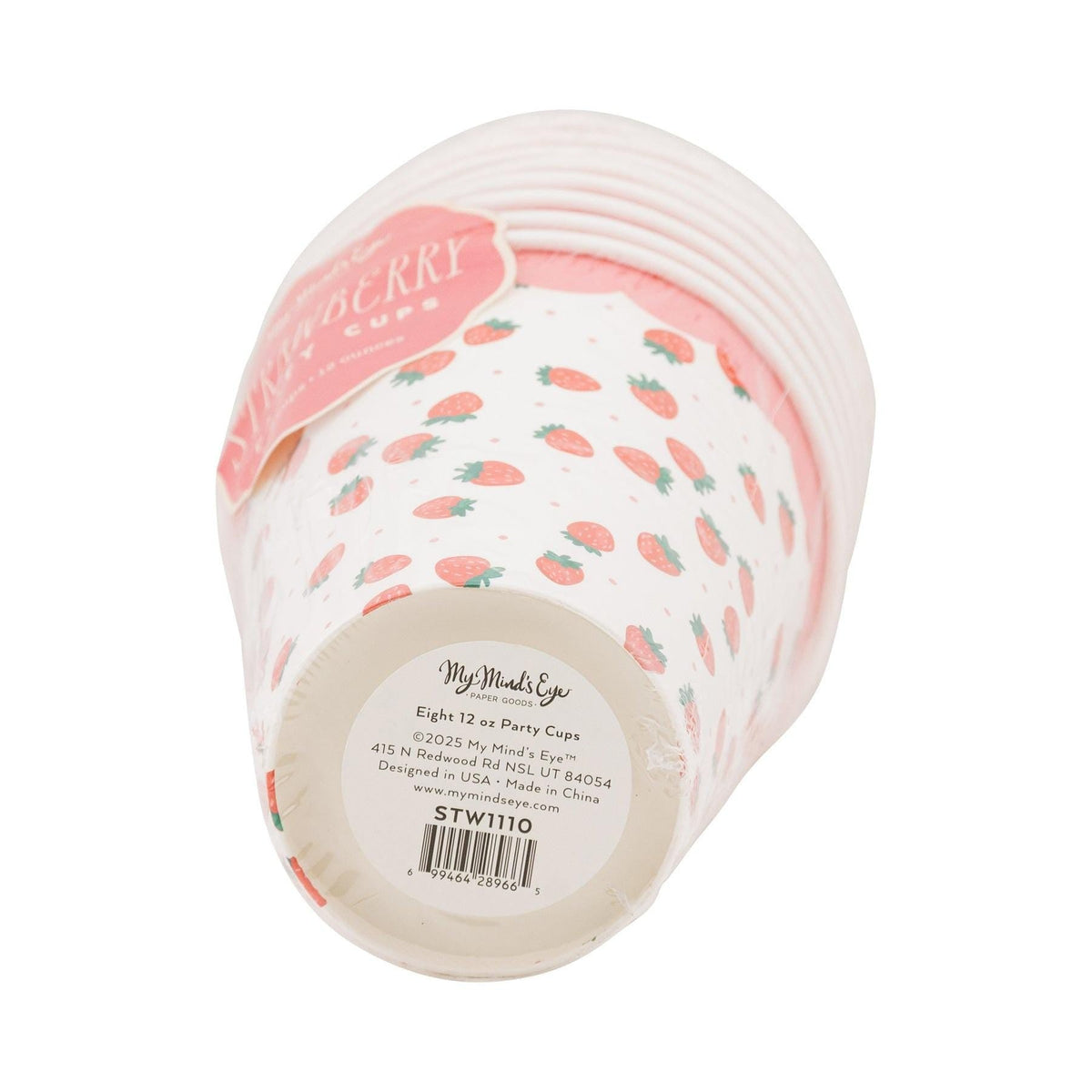 Strawberry Cups 8ct - Stesha Party