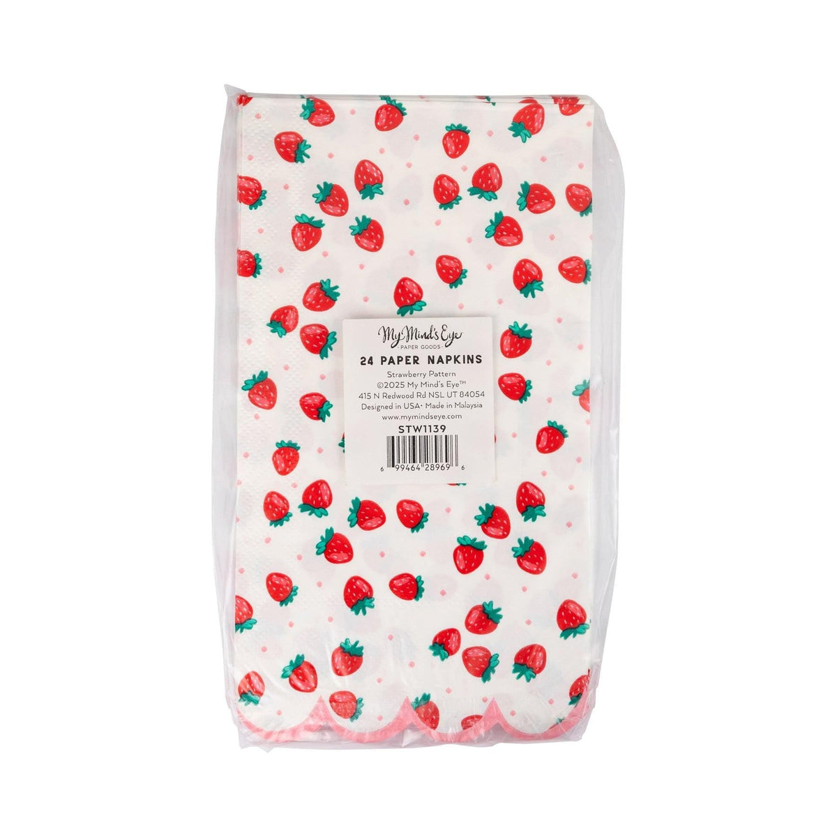 Strawberry Dinner Napkins 24ct - Stesha Party