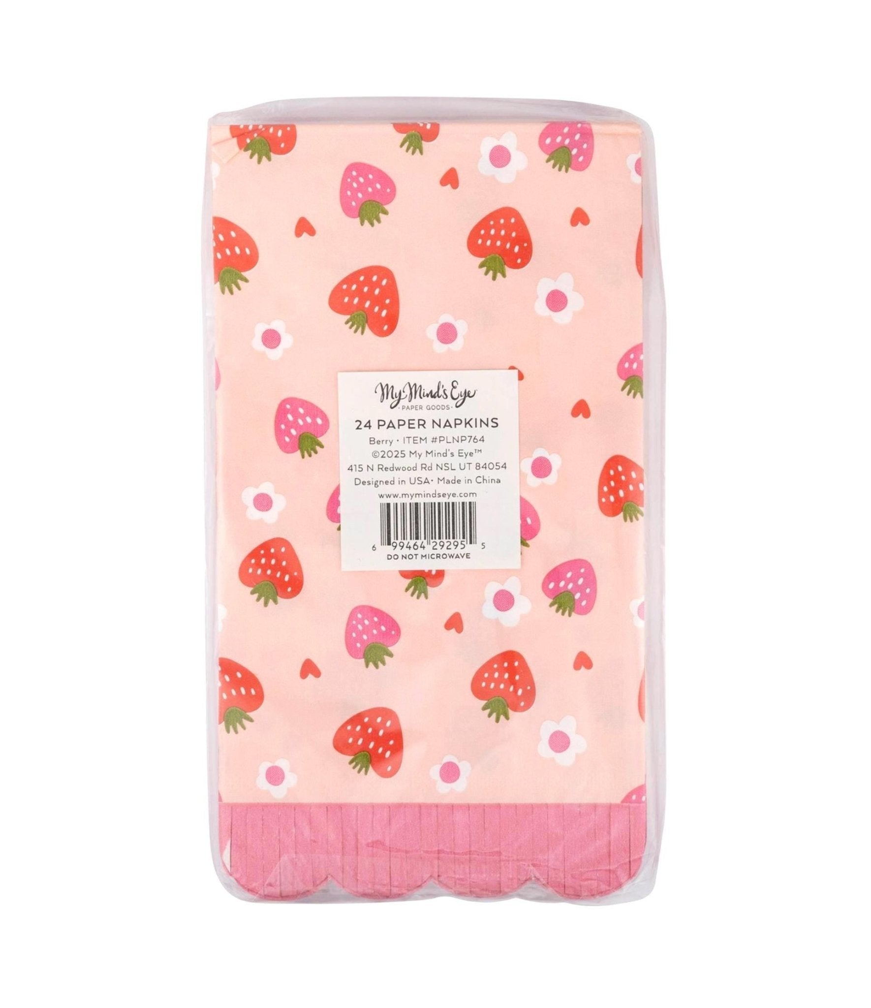 Strawberry Fringe Napkins 24ct - Stesha Party