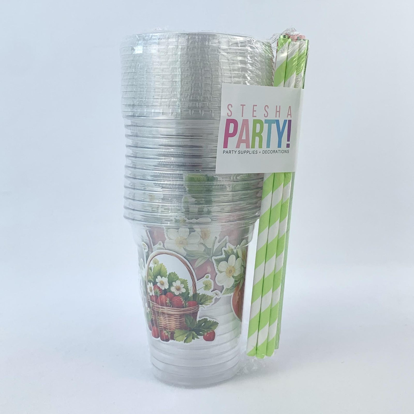 Strawberry Party Cups 12ct - Stesha Party