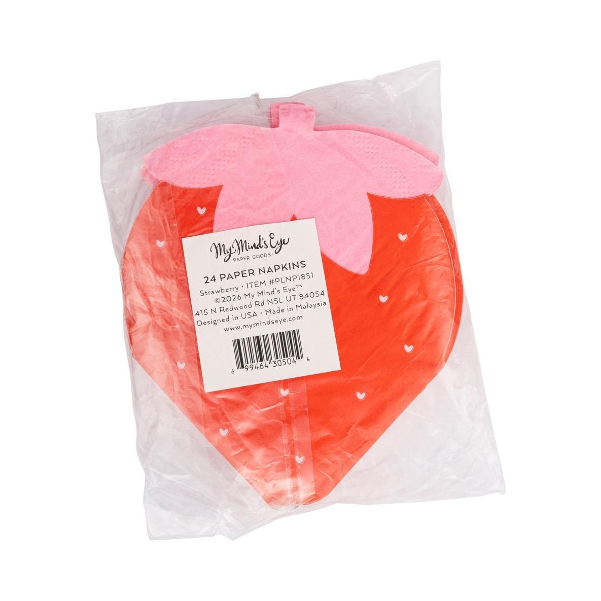 Strawberry Shape Napkins 24ct - Stesha Party