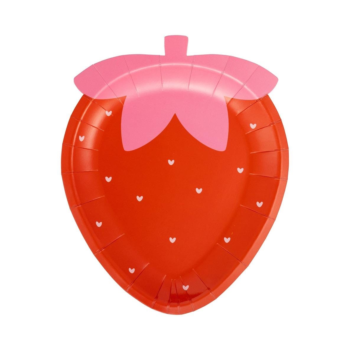 Strawberry Shaped Plates 8ct - Stesha Party