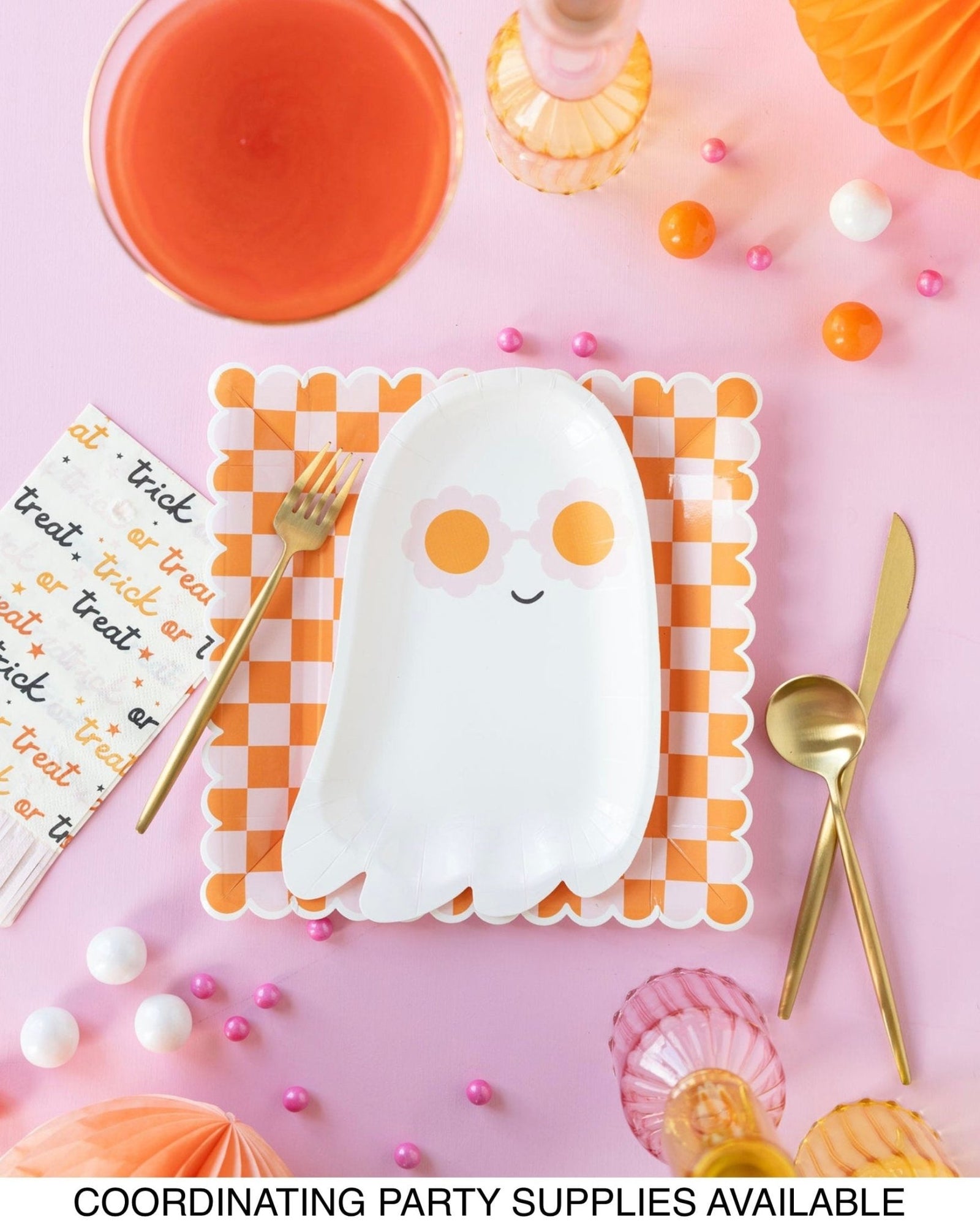 Striped Halloween Party Napkins - Stesha Party