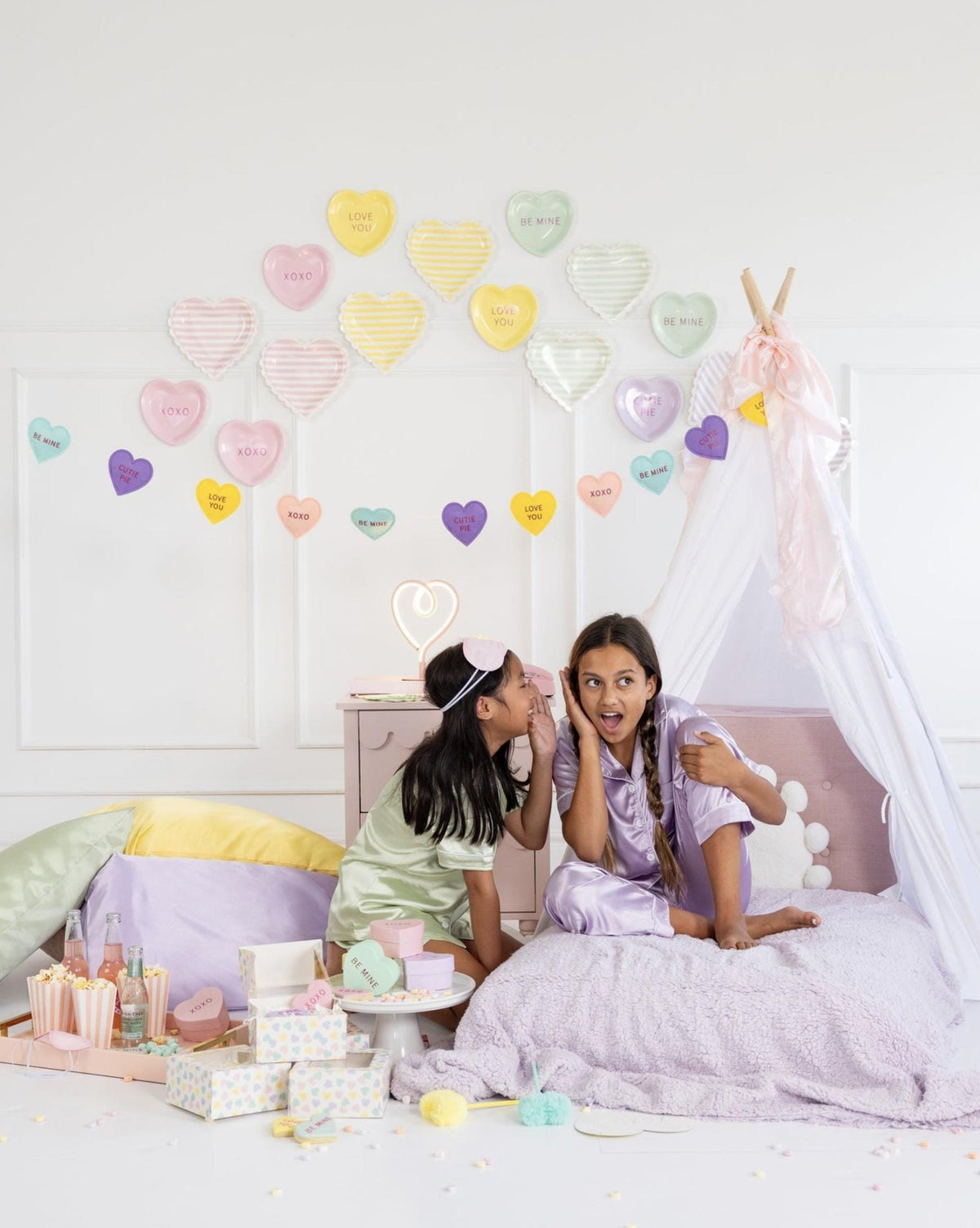 Striped Heart Plates - Stesha Party