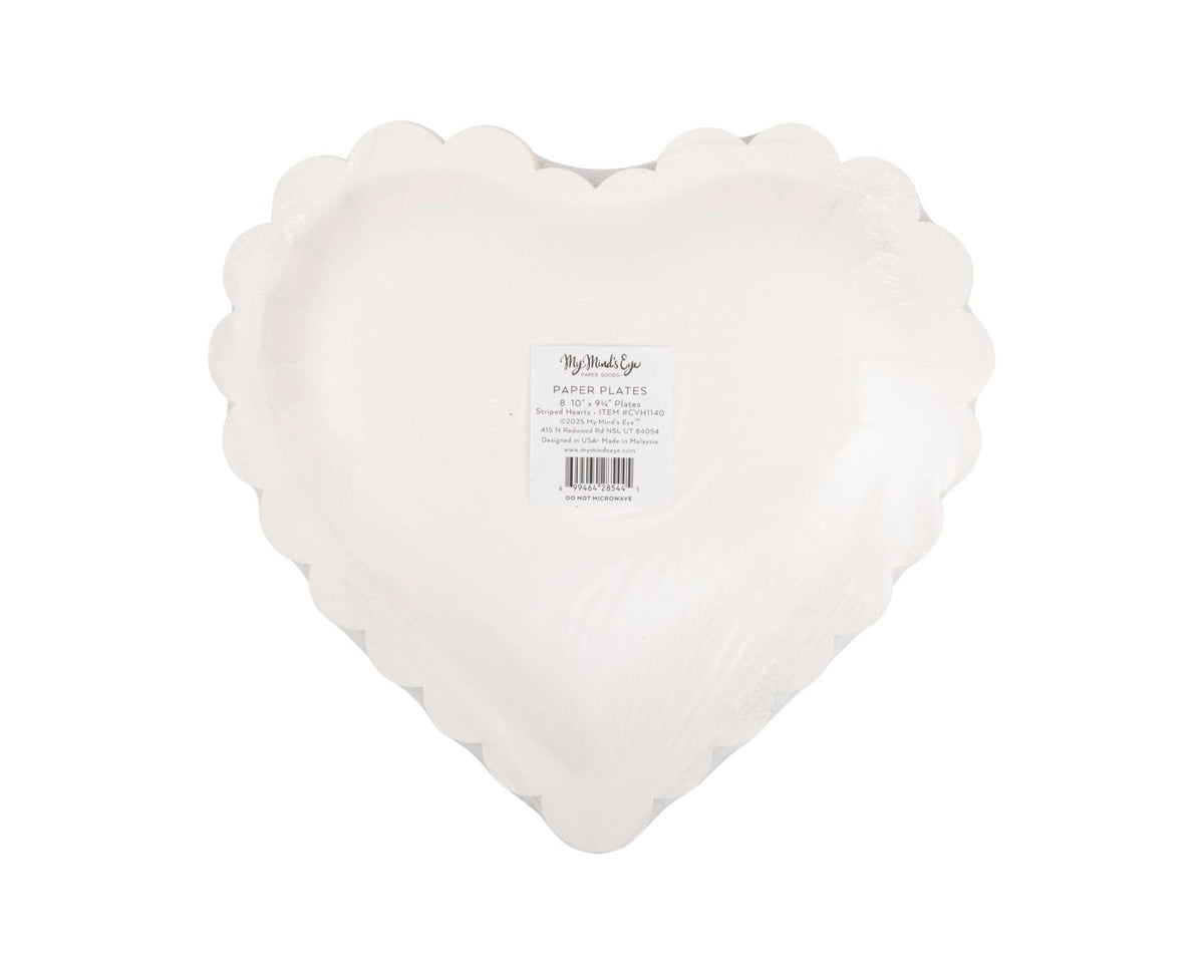 Striped Heart Plates - Stesha Party
