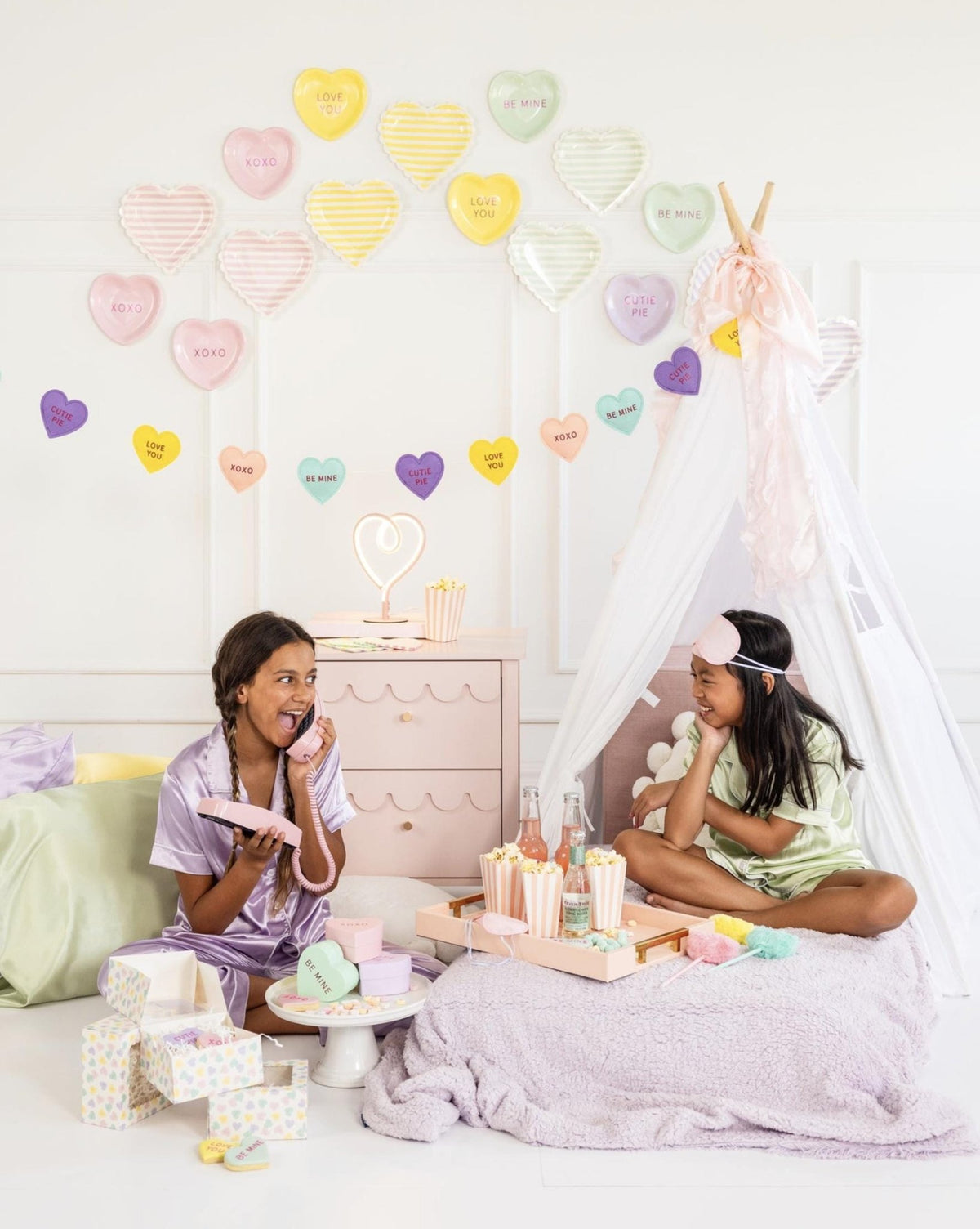 Striped Heart Plates - Stesha Party