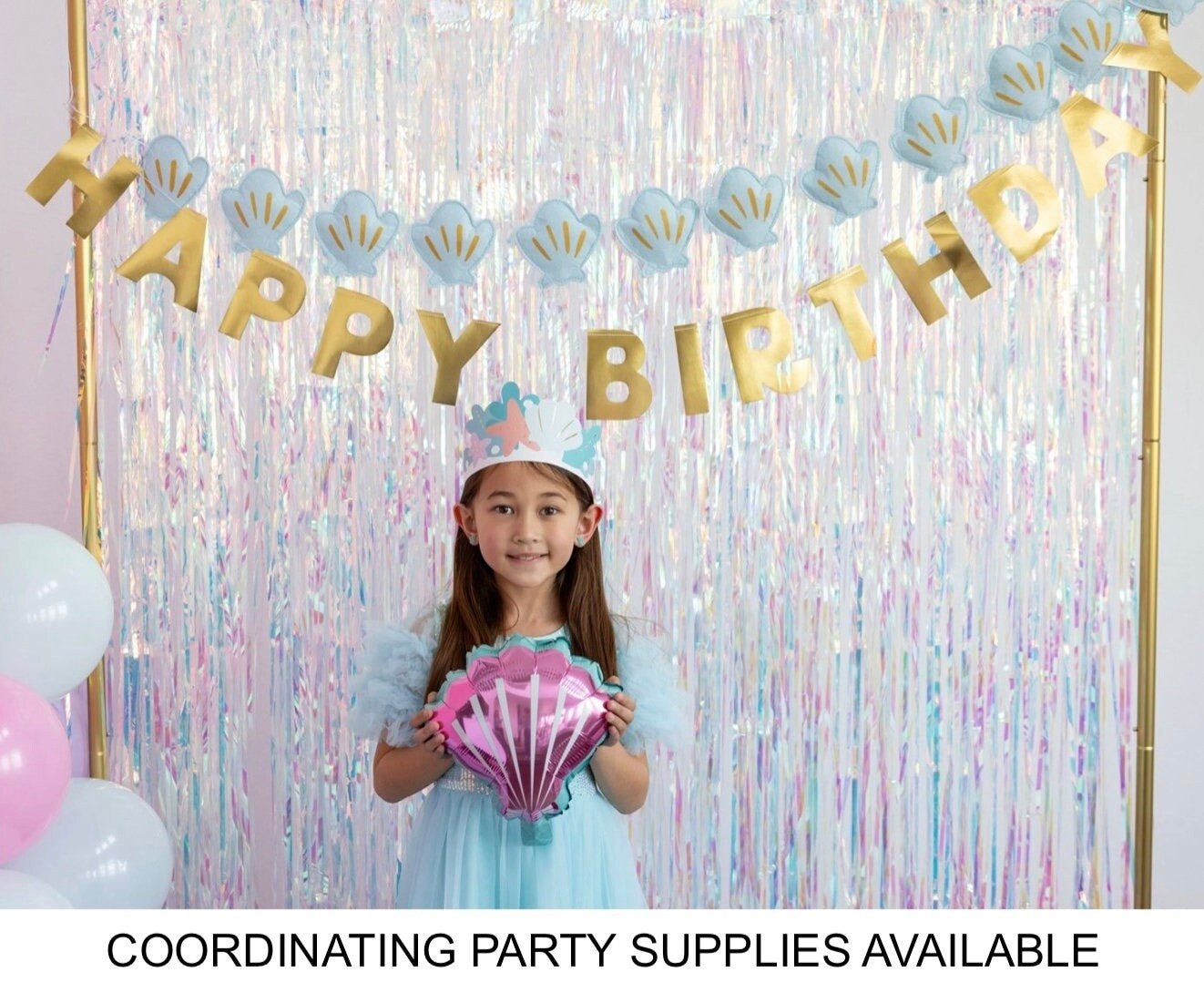 Striped Mermaid Party Napkins - Stesha Party