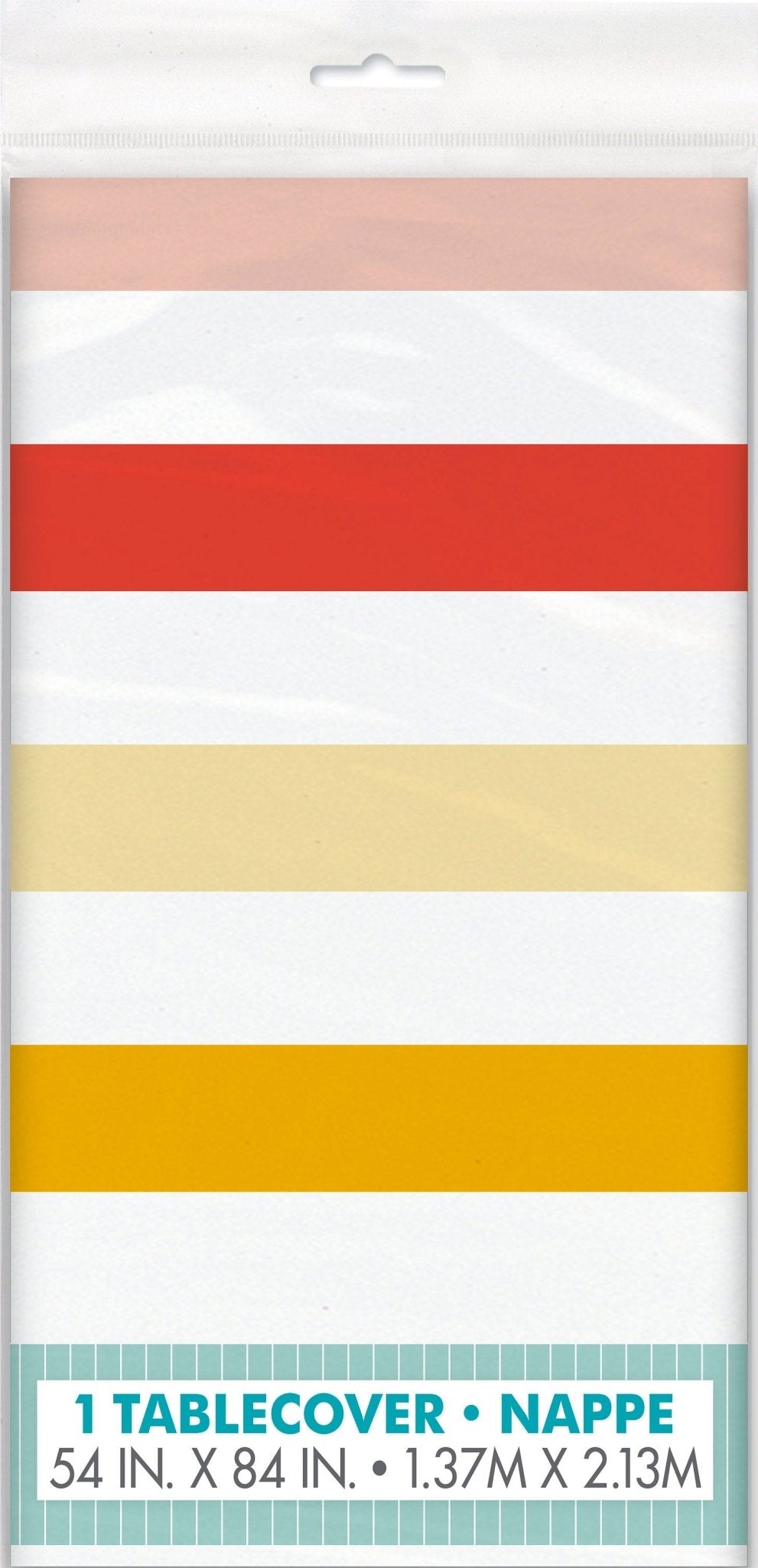 Striped Plastic Table Cover - Stesha Party