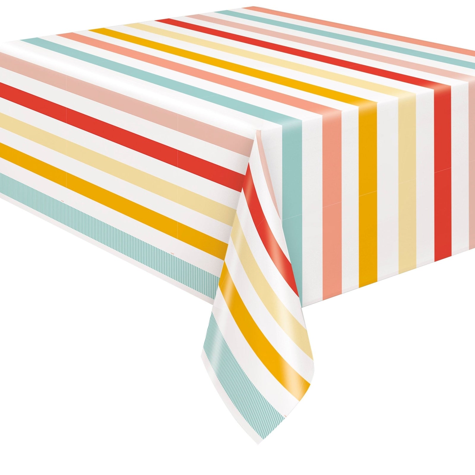 Striped Plastic Table Cover - Stesha Party