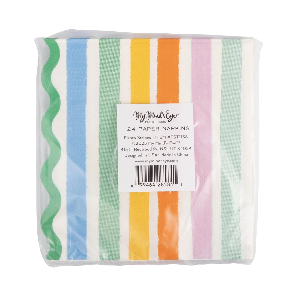 Striped Rainbow Napkins - Stesha Party