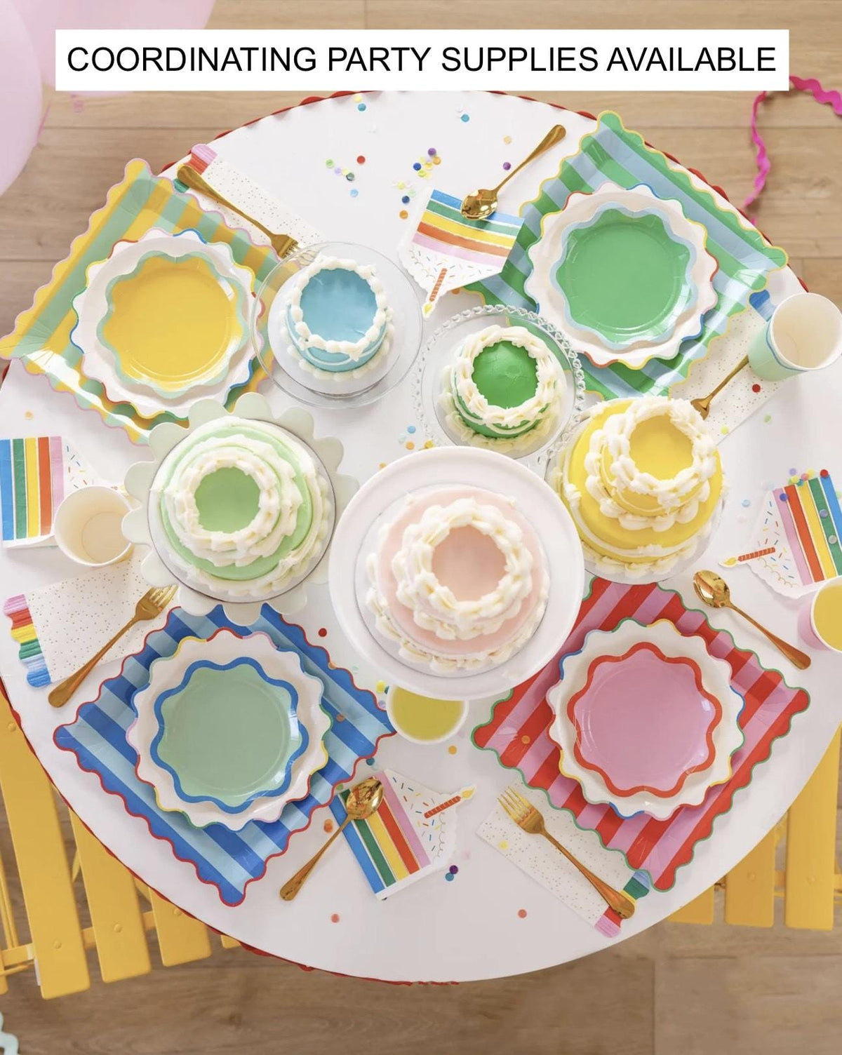 Striped Rainbow Party Napkins 24ct - Stesha Party