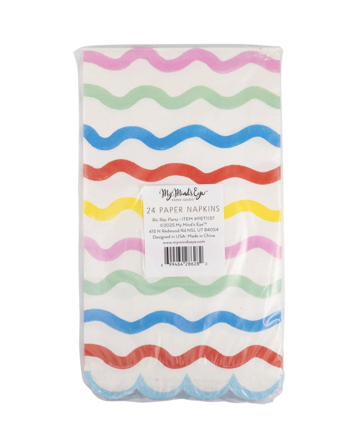 Striped Rainbow Party Napkins 24ct - Stesha Party