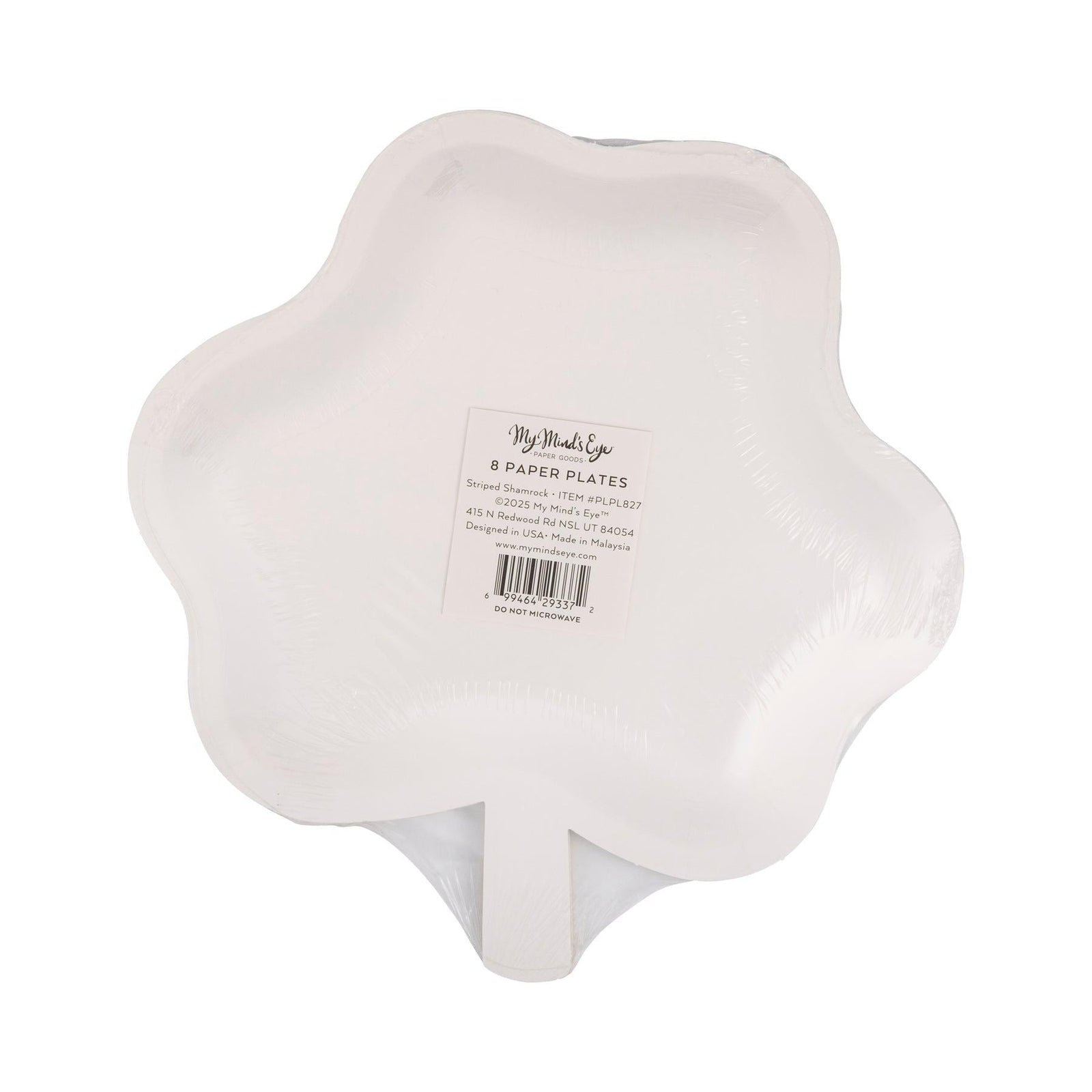 Striped Shamrock Gold Edge Dessert Plates - Stesha Party