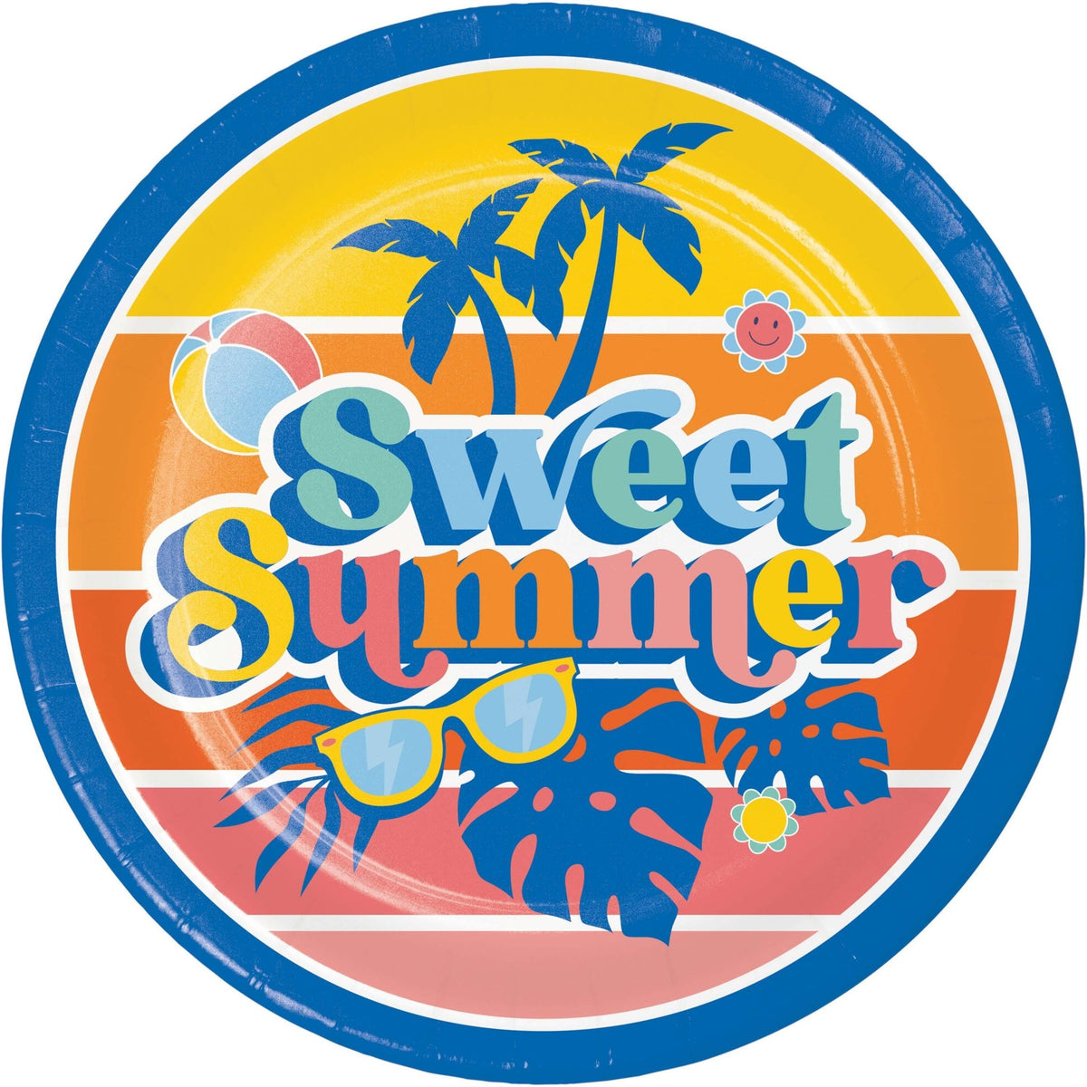 Summer Birthday Party 9&quot; Paper Plates - Stesha Party