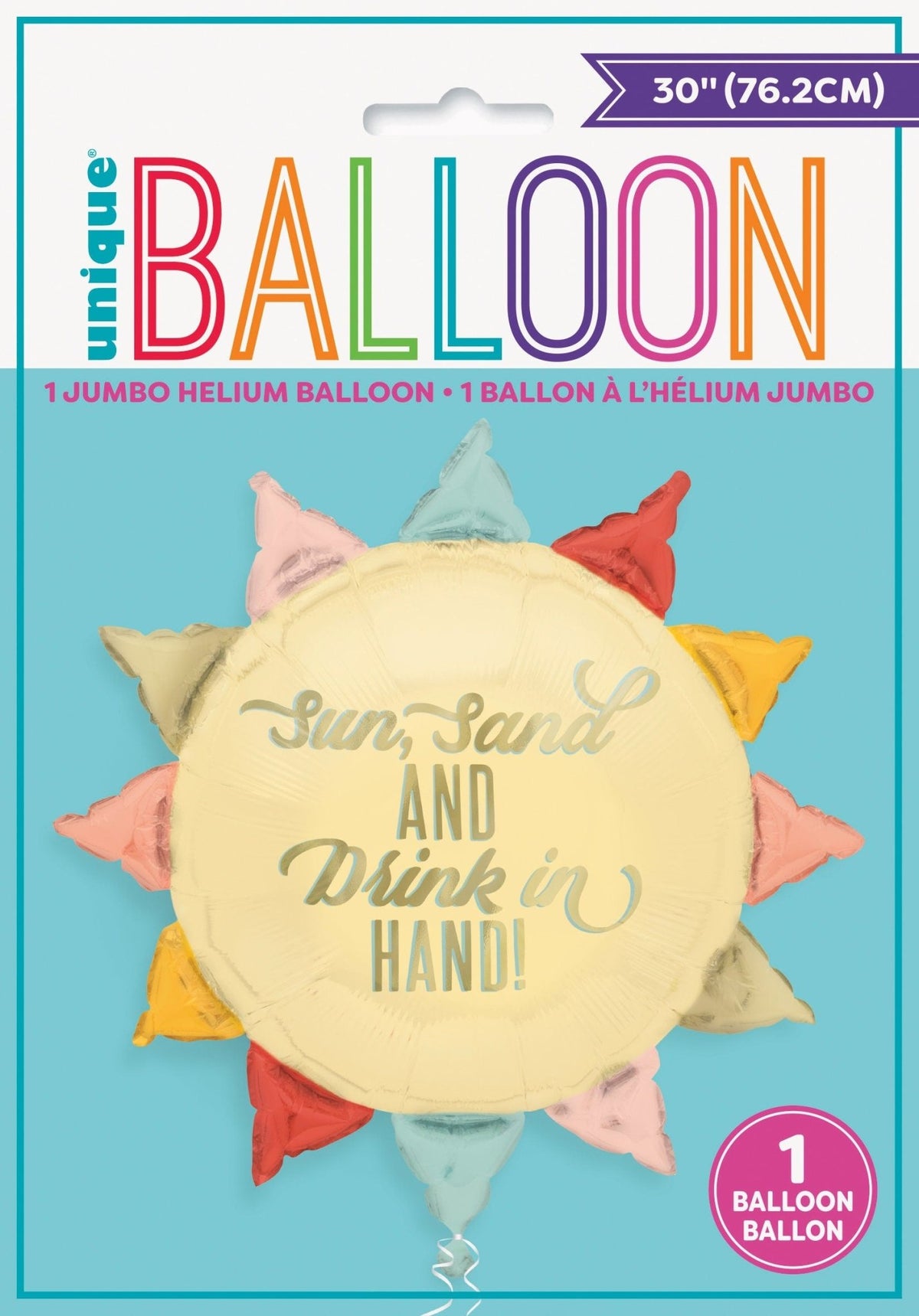 Sun Sand & Drink in Hand Balloon - Stesha Party