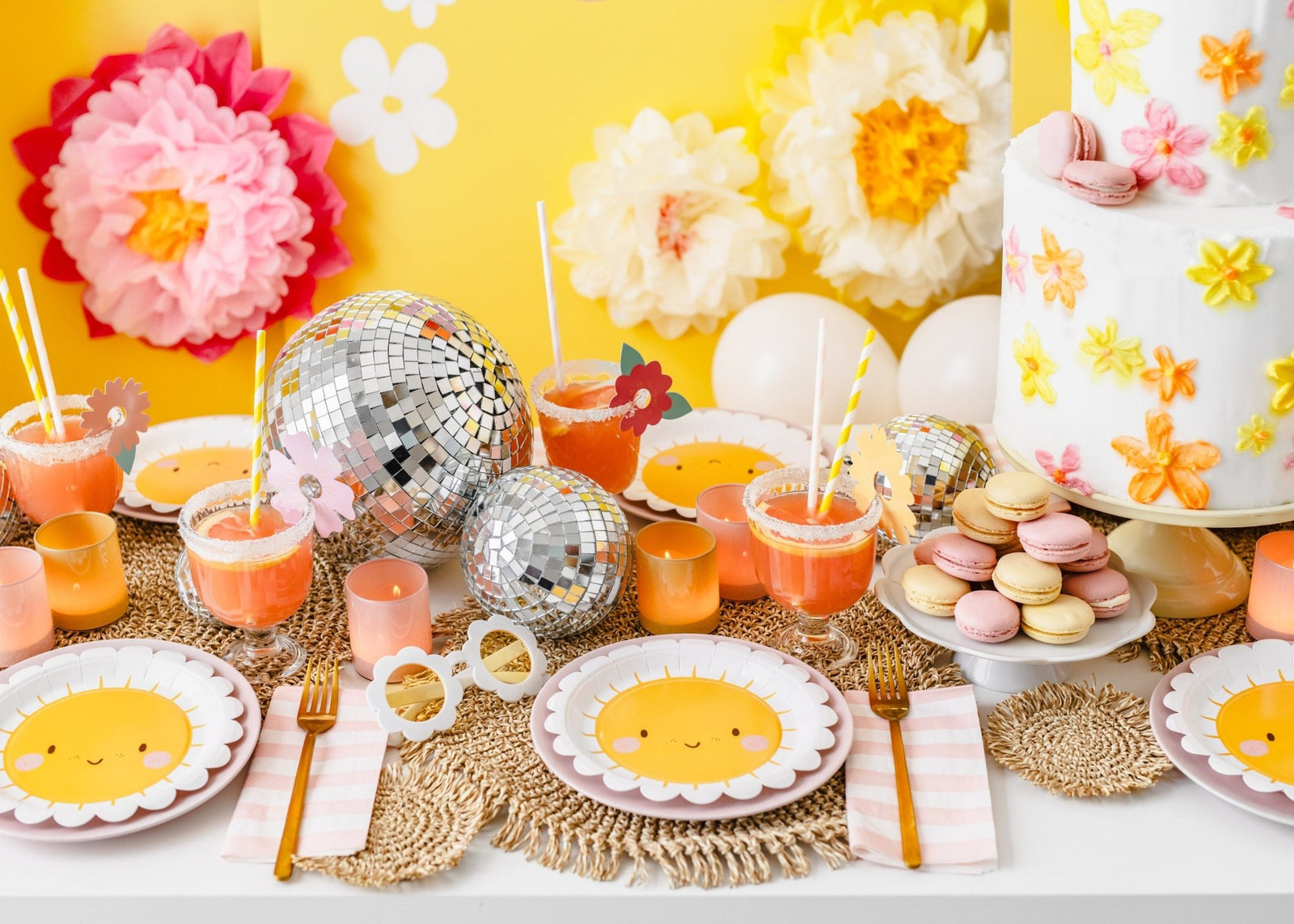 Sunshine Party Plates 6ct - Stesha Party