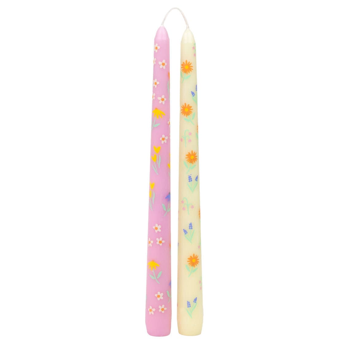 Tall Floral Printed Taper Candles 2ct - Stesha Party