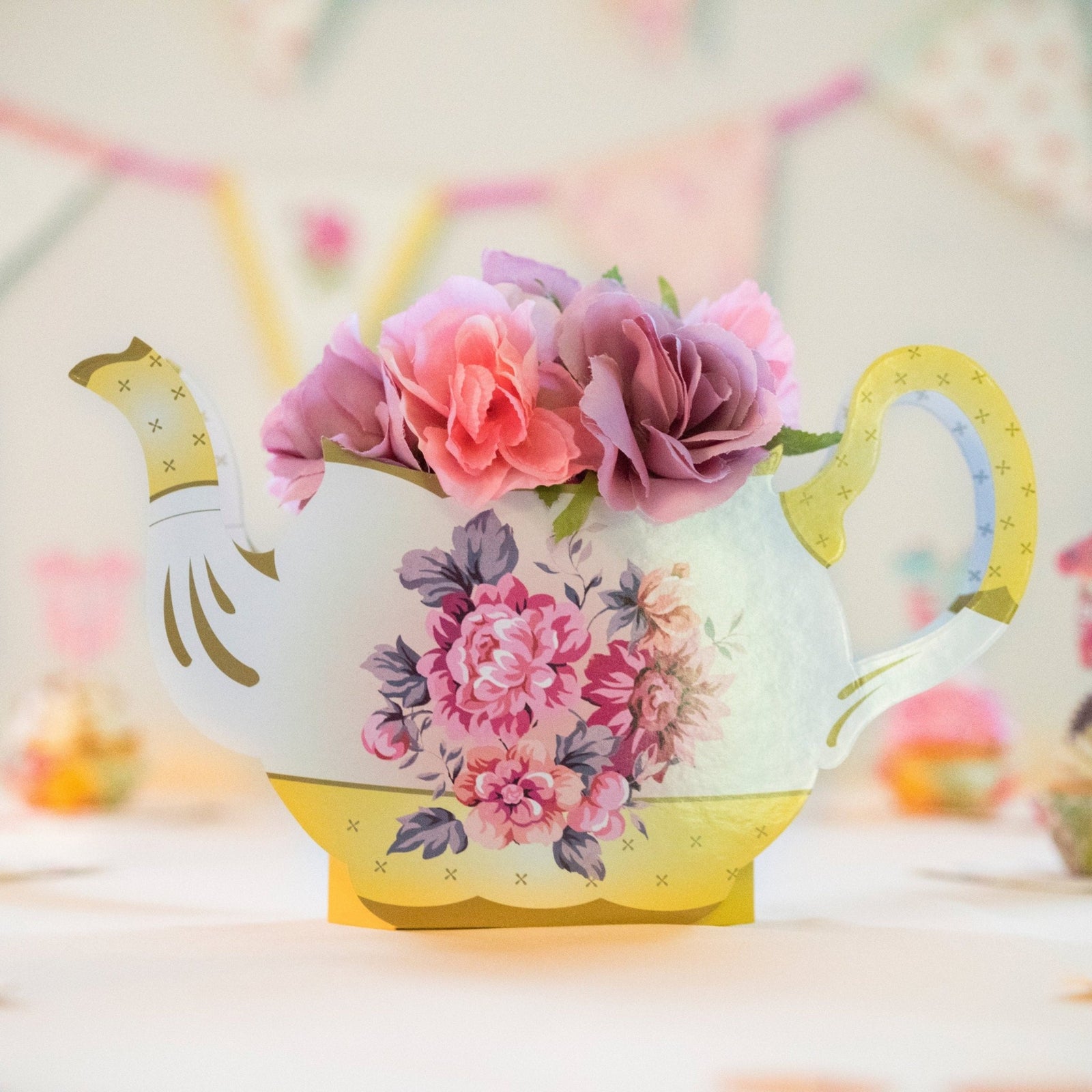 Tea Party Floral Centerpiece - Stesha Party