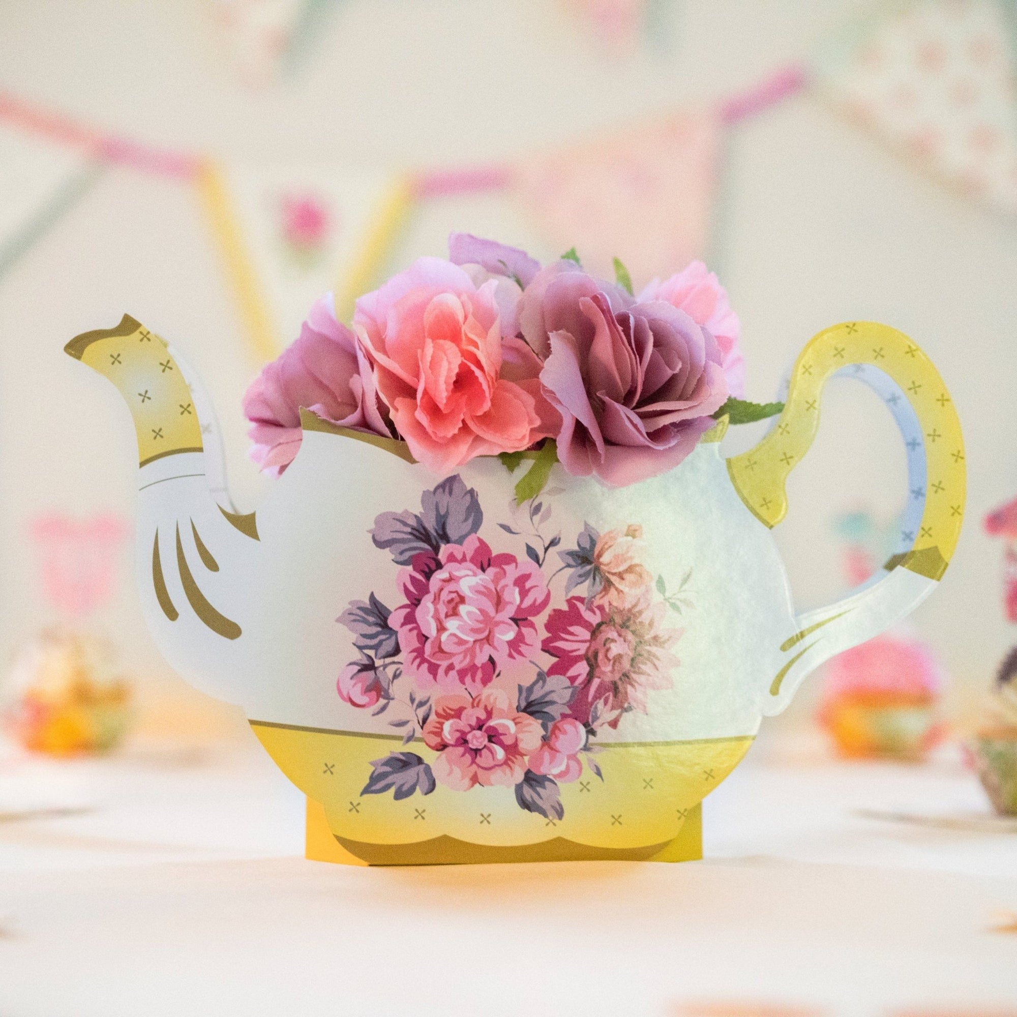 Tea Party Floral Centerpiece - Stesha Party