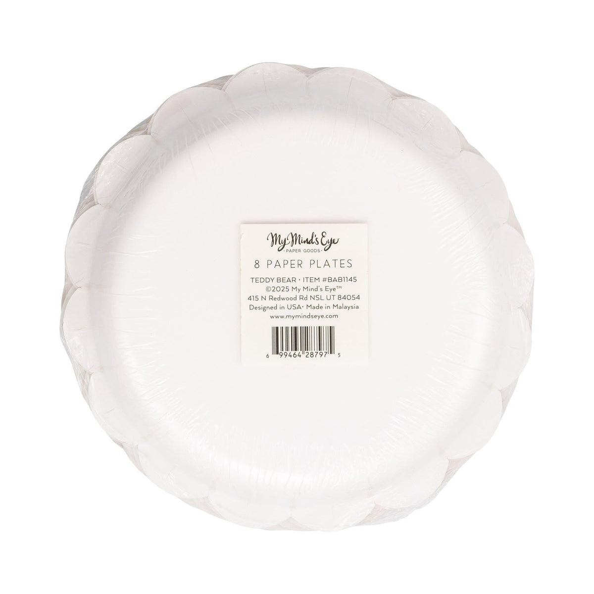 Teddy Bear Gold Foil Plates 8ct - Stesha Party