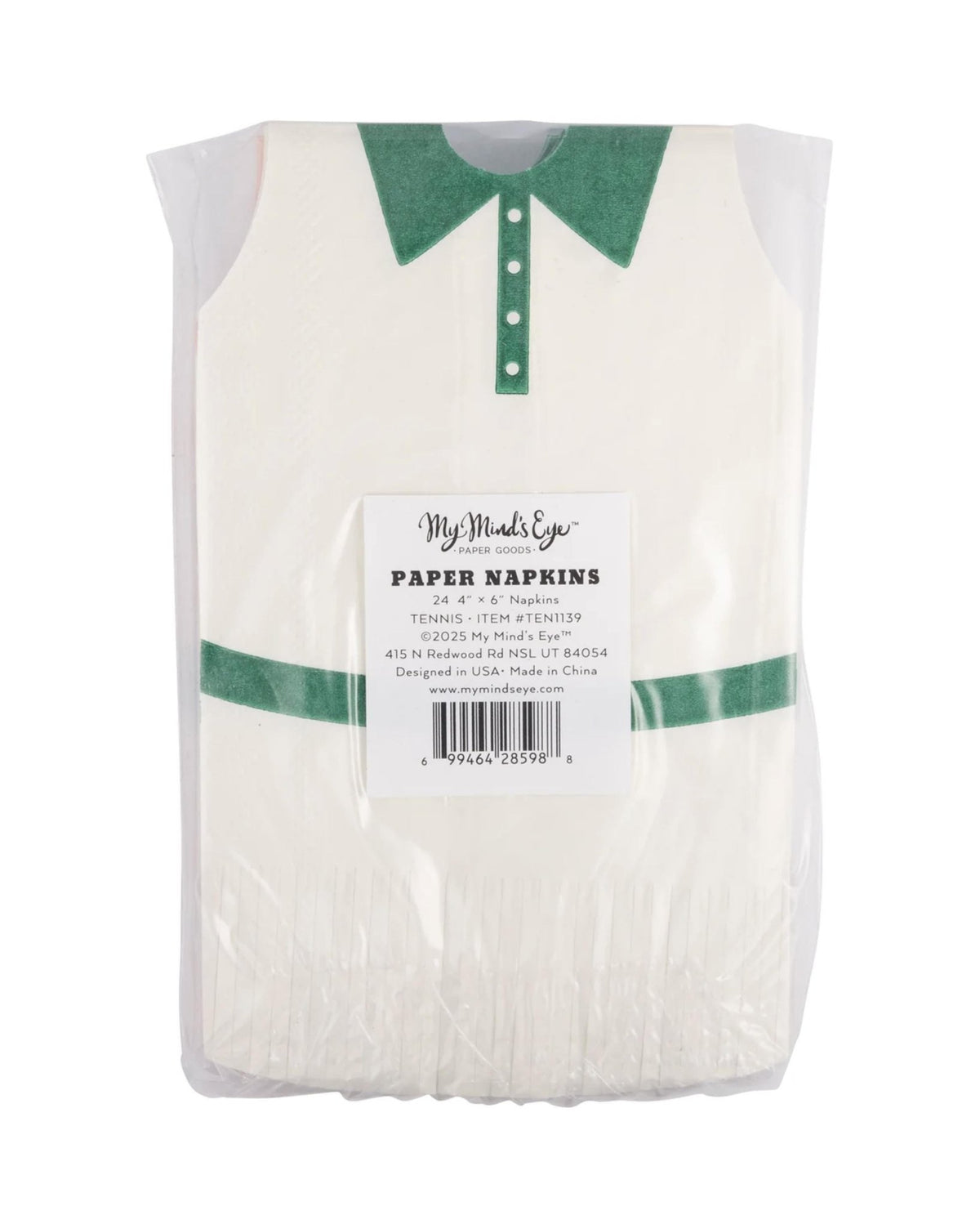 Tennis Dress Fringe Napkins - Stesha Party