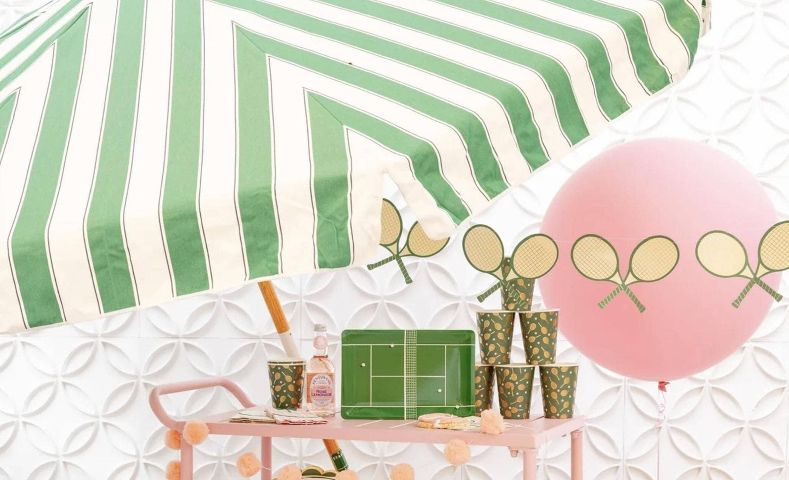 Tennis Racket & Ball Banners - Stesha Party