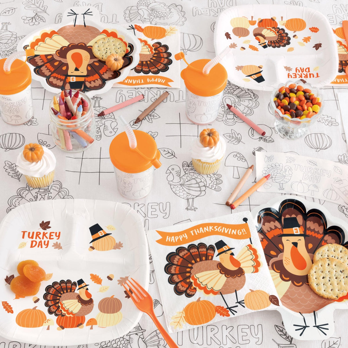 Thanksgiving Turkey Napkins - Stesha Party