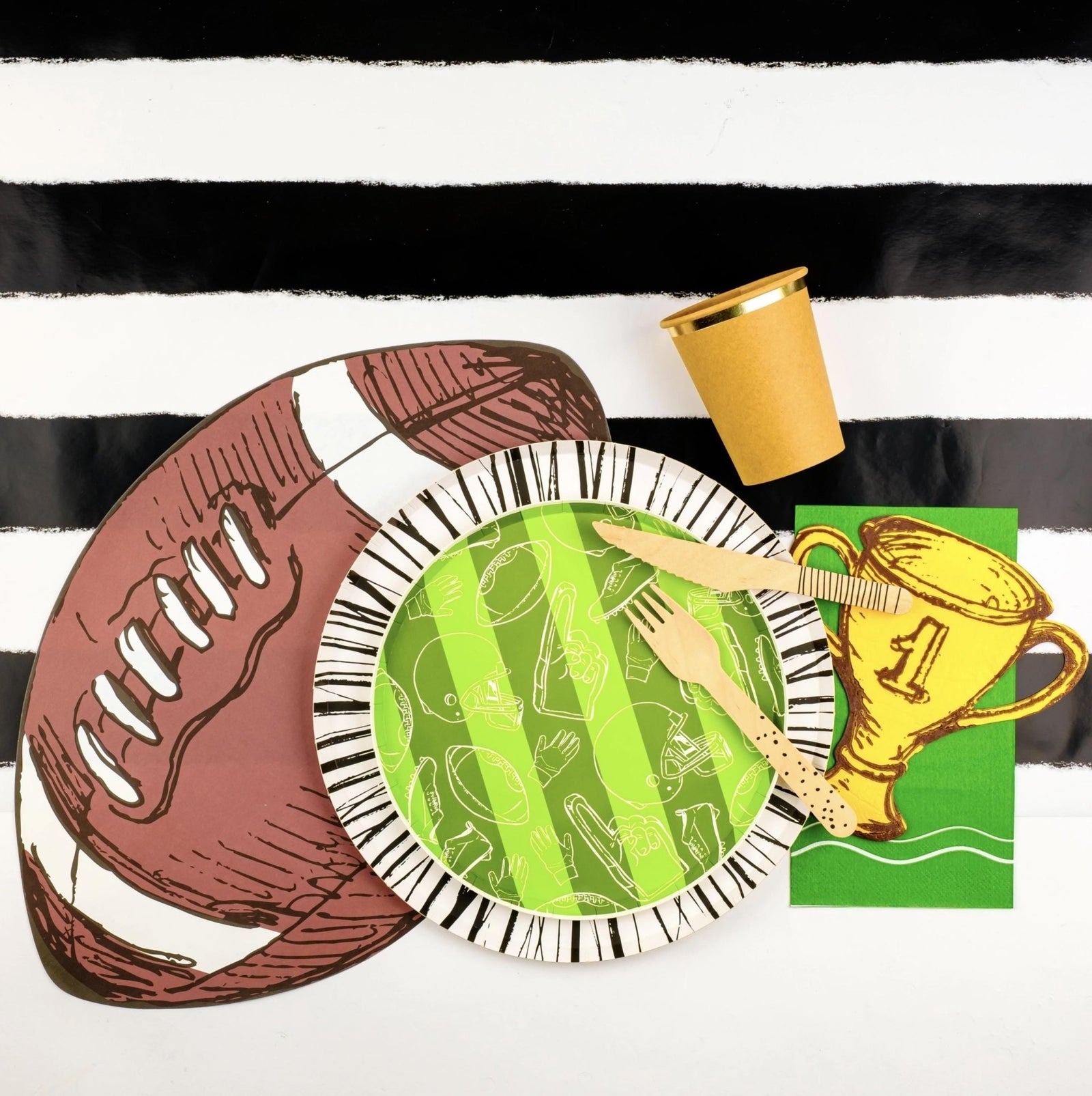 Touchdown Football Plates - Stesha Party