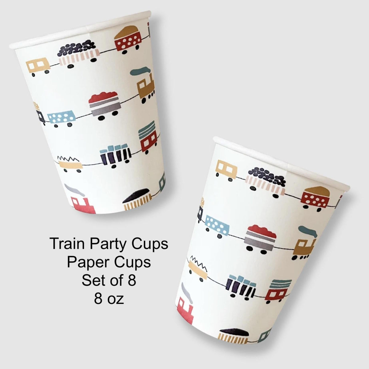 Train Birthday Cups - Stesha Party