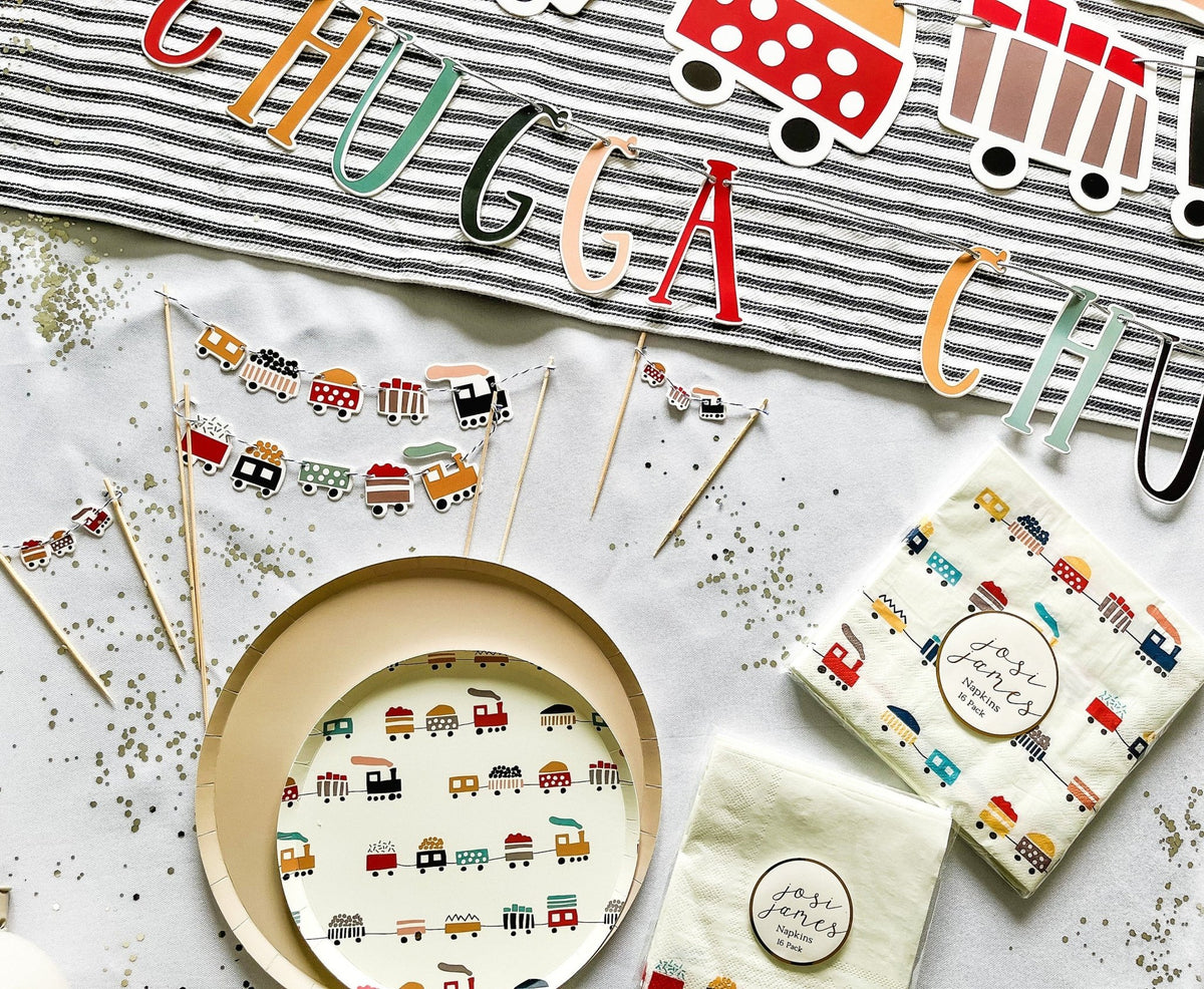 Train Cake Plates - Stesha Party