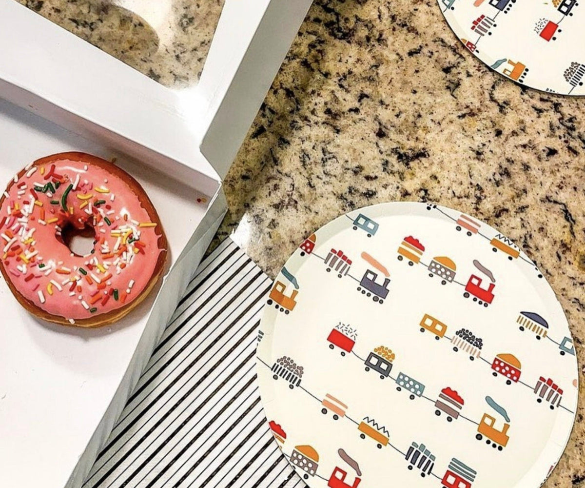 Train Cake Plates - Stesha Party