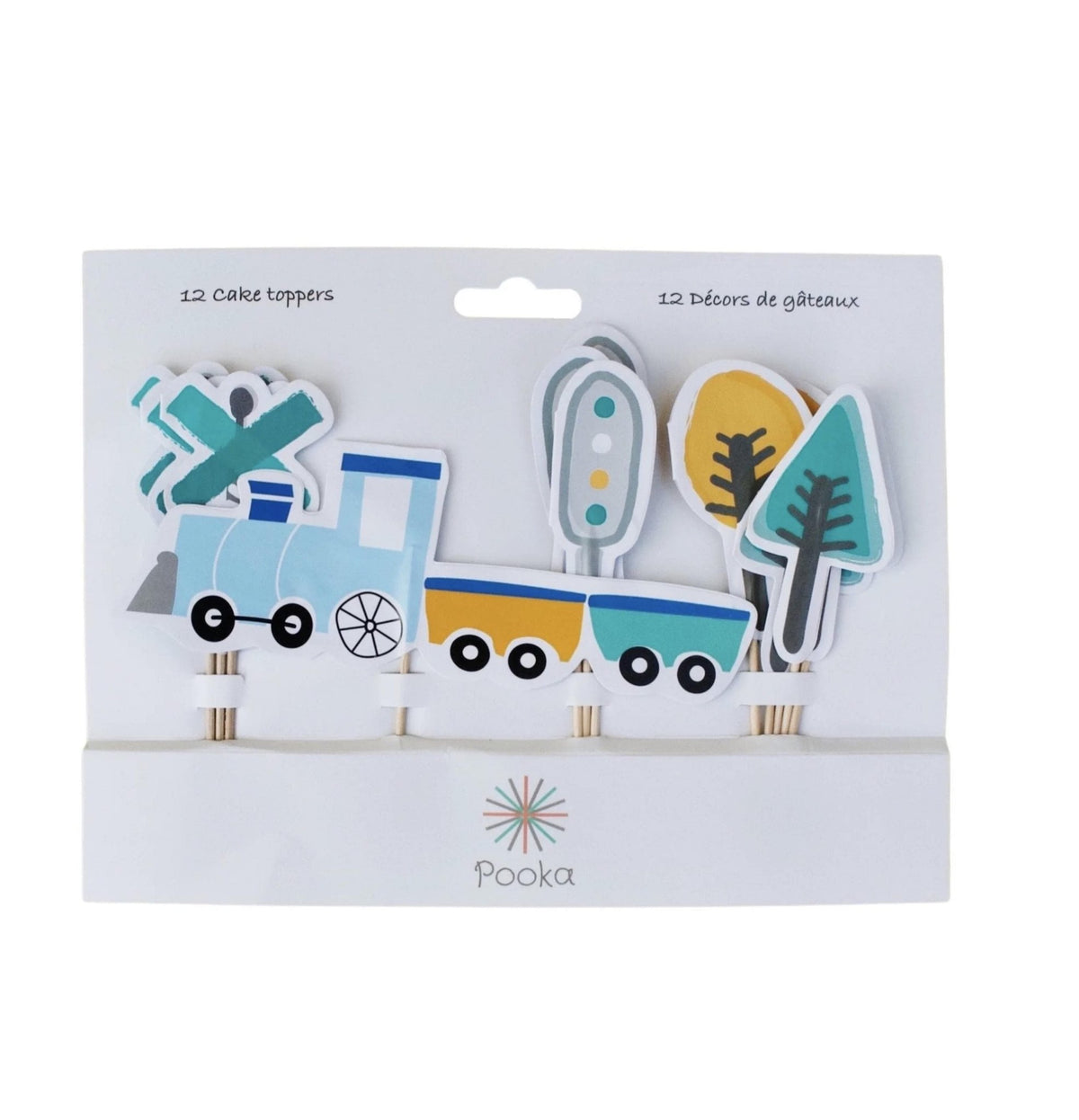 Train Cake Toppers 12ct - Stesha Party