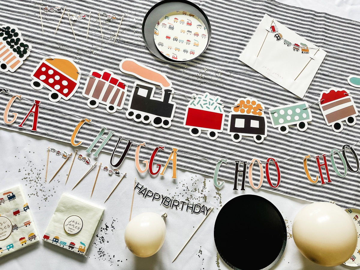 Train Cupcake Banners 6ct - Stesha Party