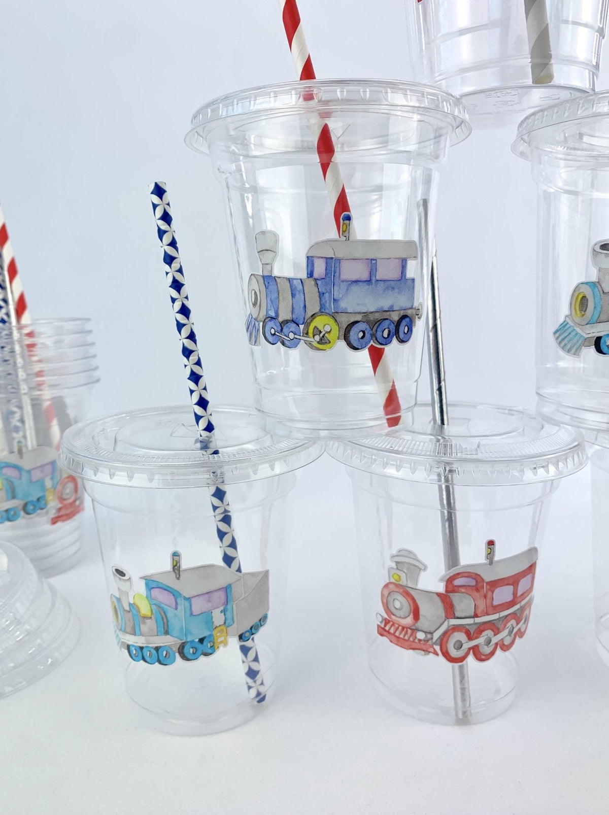 Train Party Cups 12ct - Stesha Party