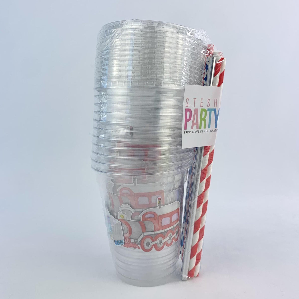 Train Party Cups 12ct - Stesha Party